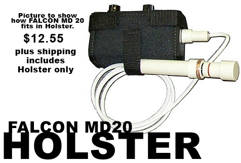 5 YEAR WARRANTY Holster /& Handle FALCON MD20 METAL DETECTOR waterproof PROBE